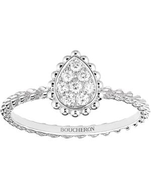 Boucheron Extra Small And Diamond Serpent Bohème Motif Ring - White