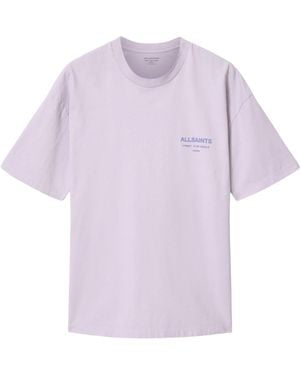 AllSaints Organic Cotton Xander T-Shirt - Purple