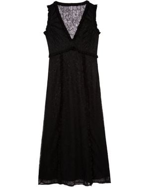The Kooples Ruffle Midi Dress - Black