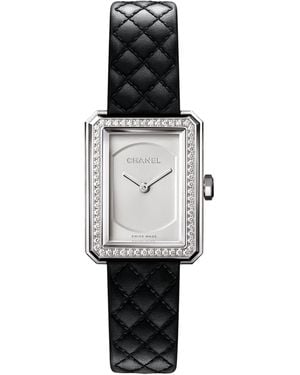 CHANEL Small Steel And Diamond Boy·Friend Watch - White