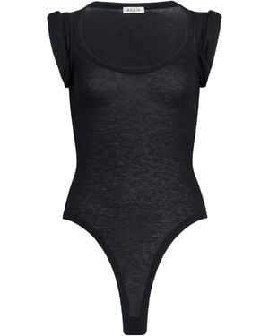 Alaïa Ribbed Bodysuit - Black