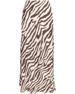 Toccin Printed Viv Midi Skirt - Natural