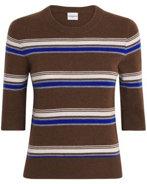 Claudie Pierlot Wool-Cashmere Stripe Jumper - Brown