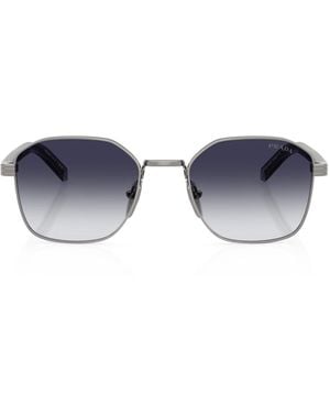 Prada Metal Geometric Sunglasses - Blue