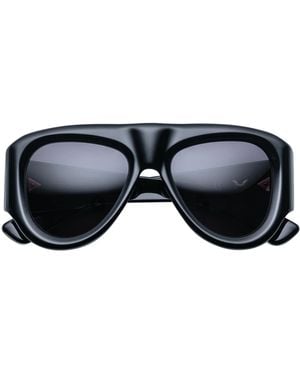 Jacques Marie Mage Barclay Aviator Sunglasses - Black