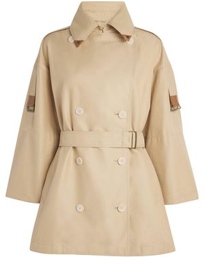 Max Mara Double-Breasted Trench Coat - Natural