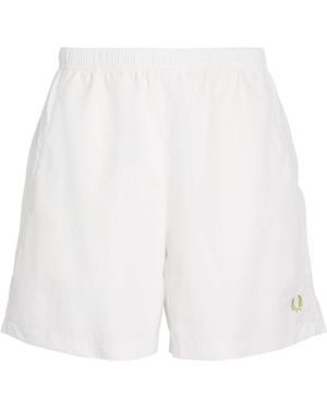 Fred Perry Logo Tennis Shorts - White