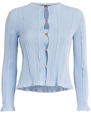 Maje Pointelle 2-In-1 Cardigan - Blue