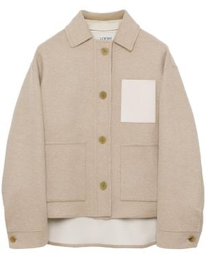 Loewe Wool-Cashmere Workwear Jacket - Natural