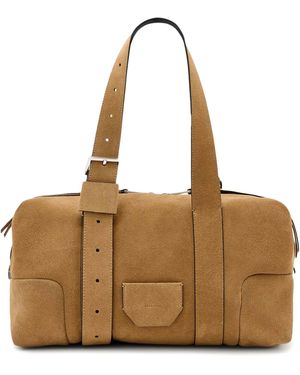 AllSaints Suede Ares Shoulder Bag - Brown