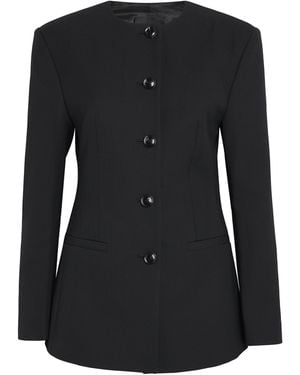 Anine Bing Collarless Huda Blazer - Black
