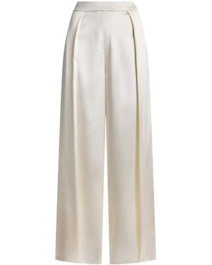 Ralph Lauren Satin Wide-Leg Masina Pants - White