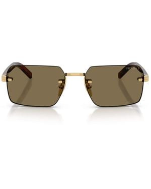 Prada Rimless Rectangle Sunglasses - Green