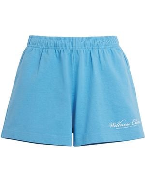 Sporty & Rich Wellness Club Disco Shorts - Blue