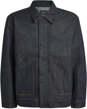 Rag & Bone Patch-Pocket Denim Jacket - Black