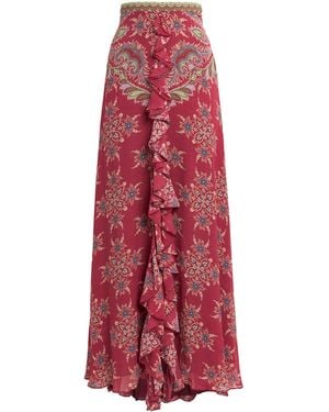 Etro Ruffled Maxi Skirt - Red