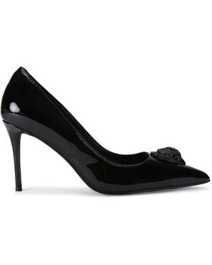 Kurt Geiger Patent Leather Belgravia Eagle Pumps - Black