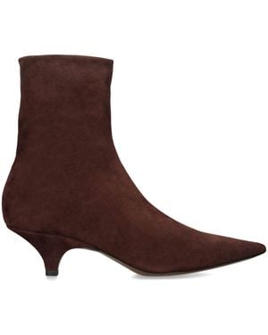 Neous Suede Poera Sock Ankle Boots 40 - Brown