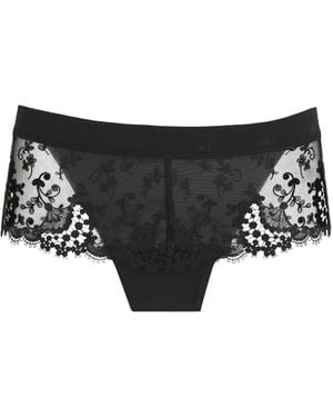 Simone Perele Embroidered Wish Shorty Briefs - Black