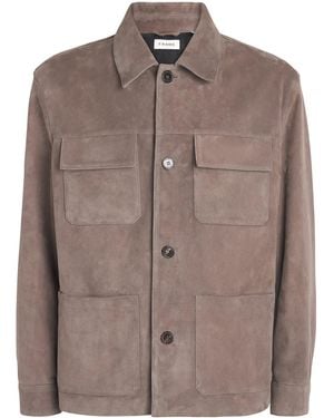 FRAME Suede Overshirt - Brown