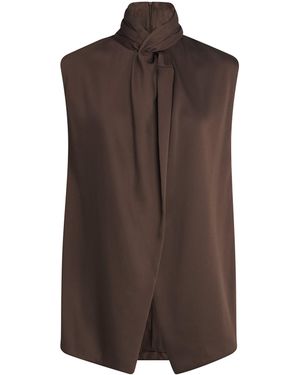 Camilla & Marc Satin Aaron Sleeveless Top - Brown