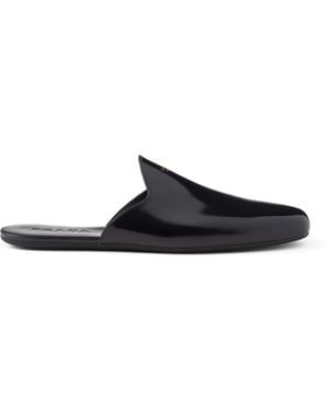 Prada Patent Leather Mules - Blue