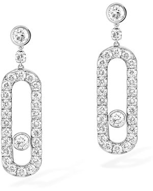 Messika Move Uno And Diamond Earrings - White