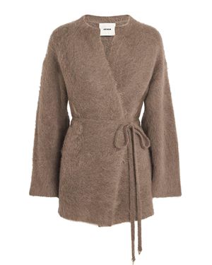 Aeron Alpaca-Blend Tie-Detail Cardigan - Brown