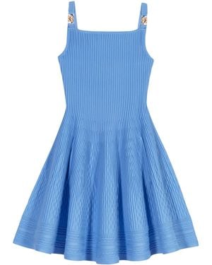 Maje Embellished Knit Mini Dress - Blue