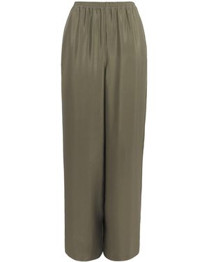 Eskandar Silk Flared Pants - Green