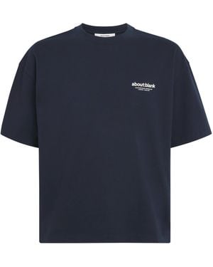 About Blank Cotton Logo Boxy T-Shirt - Blue