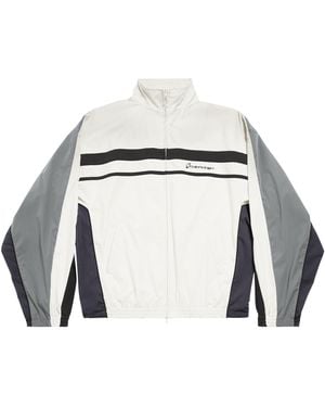 Balenciaga Logo Loop Sports Icon Track Jacket - White