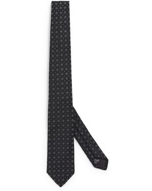 Giorgio Armani Silk Geometric Jacquard Tie - Multicolour
