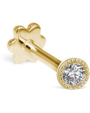 Maria Tash Scalloped Set Diamond Threaded Stud Earring - Metallic