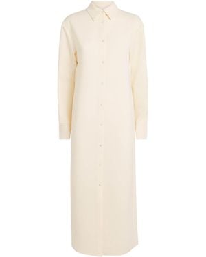 Almada Label Crepe Nile Shirt Dress - White