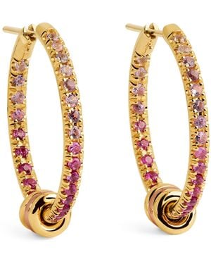 Spinelli Kilcollin Mixed And Sapphire Argo Demi Hoop Earrings - Metallic