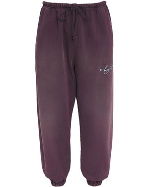 WHYAT Cotton Logo Joggers - Purple