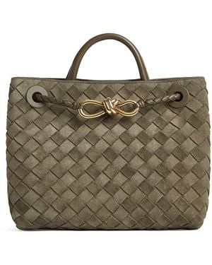 Bottega Veneta Small Suede Andiamo Shoulder Bag - Green