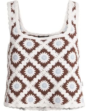 Maje Crochet Crop Top - White