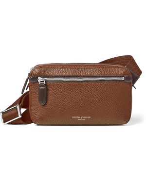 Aspinal of London Leather Reporter Compact Belt Bag - Brown