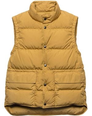 Prada Down Cotton Gilet - Brown