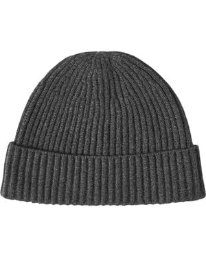 Brunello Cucinelli Cashmere Rib-Knit Beanie - Grey