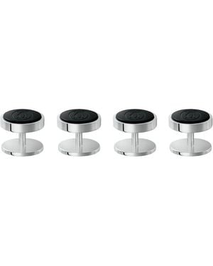 Cartier Sterling Double C De Shirt Studs - Metallic