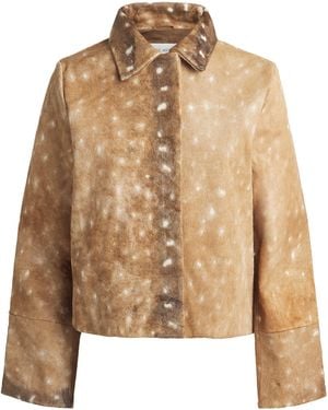St. Agni Fawn Leather Jacket - Brown
