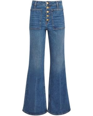 Ulla Johnson The Lou High-Rise Flared Jeans - Blue