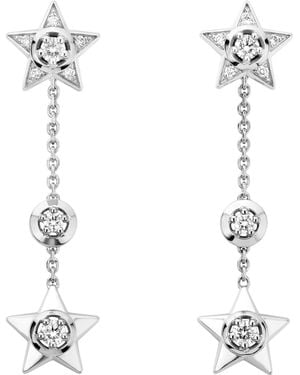 CHANEL And Diamond Comète 1932 Transformable Earrings - White