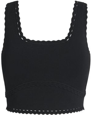 Sandro Knitted Crop Top - Black