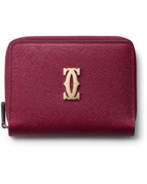 Cartier Leather C De Wallet - Red