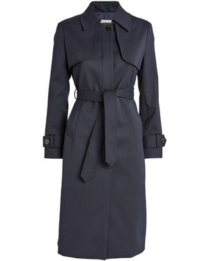 Sandro Pleated Trench Coat - Blue