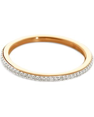 Monica Vinader Vermeil And Diamond Eternity Ring - Brown